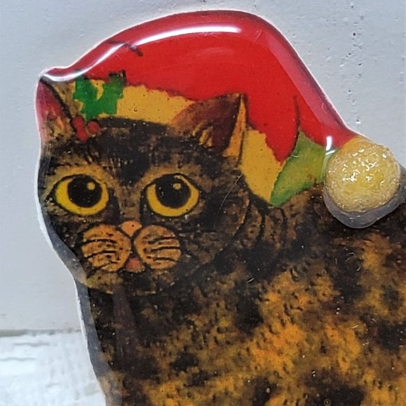 Sweet Little Santa Kitten Cat Kitty Pin Brooch - Picture 3 of 8